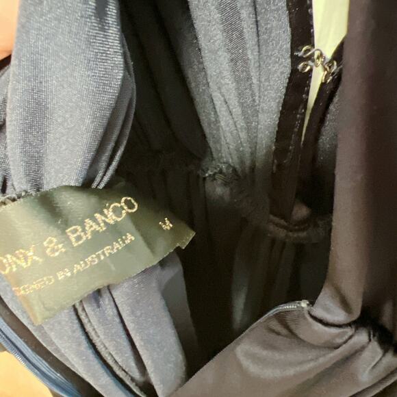 Bronx and Banco ZOE Gown Navy Blue Long Sleeve - Picture 5 of 6